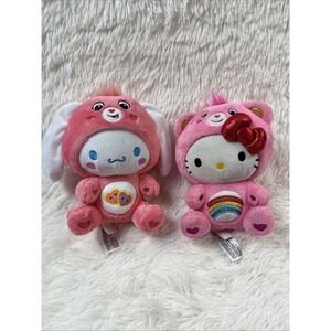 Hello Kitty Cheer Bear & Cinnamoroll Love-a-Lot Care Bear Plush Fun Size Bundle‎